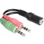DeLock Adapter Klinke 3,5 mm 4 Pin Buchse > 2 x Klinke 3,5 mm 3 Pin Stecker