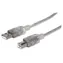 Manhattan Hi-Speed USB 2.0 Kabel AB M/M / 1,8m / Silber