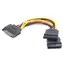 C-tech Kabel SATA-Stromversorgung auf 2x SATA / Gabel / 15cm