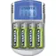 Varta Power LCD / Batterieladegerät + 4X AA-Batterien (2700 mAh|NiMH) / 100-240 V | 12V DC / 4xAA | AAA