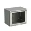 Solarix SENSA-9U-64-11-G / Wandschrank SENSA 9U 400mm / Glastür / RAL 7035