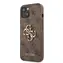 Guess PU 4G Metall Logo -Rückseite für Apple iPhone 13 braun