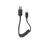 SBS Spiralkabel USB - USB-C 0,5m schwarz