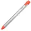Logitech Crayon Stift, orange-silber, kompatibel mit iPad (ab 2018)