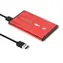 Qoltec Externe Box für 2,5" rot / SATA3 HDD / USB 3.0