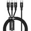 Baseus CAMLT-SC01 Rapid Serie 3in1 schwarz / USB-C / MicroUSB / Lightning / 1,5 m 