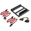 Akasa AK-HDA-11 schwarz / Montageset für 2,5-Zoll-Festplatte auf 3,5-Zoll-Steckplatz / 2 Stück / SATA-Kabel