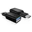 Icy Box IB-CB003 Adapter USB-C - USB 3.0 Typ A schwarz