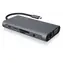 Icy Box IB-DK4040-CPD USB-C Hub 10in1 silber / 3x USB 3.0 / 1x USB-C / HDMI / VGA / Gigabit-LAN / 3,5-mm-Klinkenanschluss