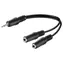 MicroConnect Y-Adapter Miniklinke 3,5mm (M) - 2x 3,5mm Miniklinke (F) schwarz