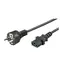 MicroConnect Netzkabel Schuko - C13 3M schwarz