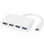 MicroConnect USB-C 4-Port Multiport USB3.0 Hub weiß / 4X USB3.0 / USB-C