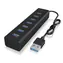 Icy Box IB-HUB1700-U3 schwarz / USB-Hub / 7x USB 3.0 A