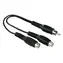 HAMA 223160 Splitter-Cinch-Gabel - 2 Cinch-Buchsen schwarz