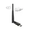 DeLock USB 2.0 / Dualband-WLAN-Adapter ac/a/b/g/n 433 + 150 Mbit/s / externe Antenne