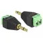DeLock Adapter Stereo-Klinke (M) 3,5 mm - Klemmenblock 2 Pin