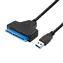 Qoltec 51855 Kabel USB-A 3.0 (M) - SATA HDD|SSD 2,5" 0,26m schwarz