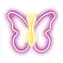 Neolia Dekorativer LED-Neon-Schmetterling rosa / 5V