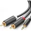 Ugreen AV102 Kabel 2x RCA (M) - Klinke 3,5 mm (M) 1,5 m schwarz