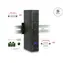 DeLock Externer Industrie-Hub 1x USB 3.0 B (F) - 4X USB 3.0 A (F) schwarz