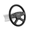 Moza TSW Truck Wheel Lenkrad schwarz / Rennlenkrad für LKW / 40 cm / 18 Tasten 