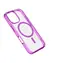 CellularLine Iconic Mag Back Cover mit Magsafe-Unterstützung für Apple iPhone 16 Pro Max Klar/Pink
