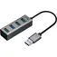 YENKEE YHB 4300 grau / USB Hub / 4X USB 3.0 