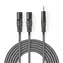 Nedis Symmetrisches Audiokabel, 2x XLR 3-polig (Stecker) - 3,5-mm-Klinkenstecker (Stecker), 1,50 m, Dunkelgrau