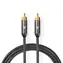 Nedis Subwoofer-Kabel RCA (M) - RCA (M) 3,00 m Grau 