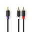Nedis Subwoofer-Kabel RCA (M) - 2x RCA (M) 3,00 m Anthrazit 