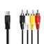 Nedis DIN-Audiokabel DIN 5-polig (M) - 4X Cinch (M) 1,00 m Schwarz 
