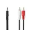 Nedis Stereo-Audiokabel Klinke 3,5 mm (M) - 2x Cinch (M) 1,00 m schwarz 