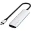 Satechi 4-in-1 USB-C Slim Multiport Silber / Adapter / USB-C / HDMI / 2x USB-A / PD 100 W