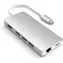 Satechi USB-C Multiport V2 Hub silber / USB-C / 3x USB-A / HDMI / microSD / SD / RJ45 / PD
