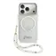 Guess IML Glitter Script Strap MagSafe Rückseite für iPhone 17 Pro Max Transparent