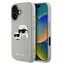Karl Lagerfeld 3D-Gummi-Doppelkopf-Rückseite für iPhone 16 Beige