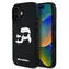 Karl Lagerfeld 3D-Gummi-Doppelkopf-Rückseite für iPhone 16 Schwarz