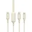 Dudao Datenkabel L7SF 2in1 / USB-C / USB-C / Lightning 100W / 1,2 m / beige