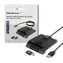 Qoltec 50634 Smart-Chipkartenleser 1 m schwarz / USB 2.0 / USB - C-Adapter / LED-Diode