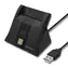 Qoltec 50643 Smart-Chipkartenleser 1 m schwarz / USB 2.0 / USB-C 3.0-Adapter / LED-Diode