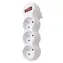 Solight Abzweig mit Halterung 3 Steckdosen + Schalter weiß / 3 x 10A