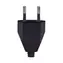 Solight Flachstecker 2,5A - gerade - IP20 schwarz