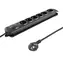 Qoltec 50111 Verlängerungskabel 5 Steckdosen 1,8 m schwarz / Schalter 