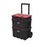 Keter Stack'N'Roll Mobile System schwarz / 3er-Set Koffer auf Rollen / 42,5 x 69,4 x 41,1 cm 