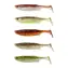 Savage Gear Gummiköder Fat Minnow T-Tail 10,5 cm 11 g Klare Wassermischung 5 Stück