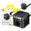 Baseus E00066400117-00 PowerCombo Verlängerungskabel 1,5m schwarz / 3x AC / 2x USB-A / 2x USB-C
