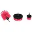 SIXTOL CAR DETAILING BOHRBÜRSTE ROSA 3 / Bohrerbürsten-Set für die Autoreinigung / 3-tlg 