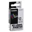 Original Casio Etikettendruckerband Casio XR-12WE1 / schwarzer Druck / weißer Hintergrund / unlaminiert / 8 m / 12 mm