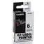 Casio Original-Etikettendruckerband Casio XR-6WE1 / schwarzer Druck / weißer Hintergrund / unlaminiert / 8 m / 6 mm