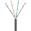 goobay UTP Cat5e Kabel 4x2-adrig 100m schwarz / AWG24 / Outdoor-Design
